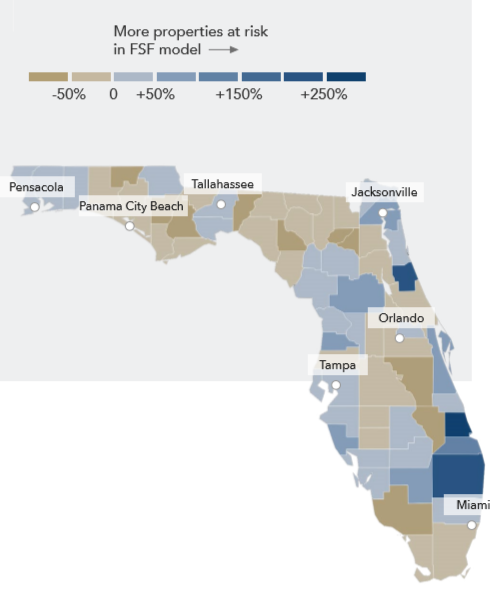 Florida Flood Risk Map from First Street Foundation report June 2020